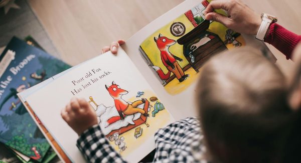 person reading a book